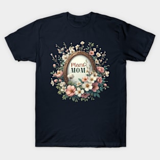 Plant mom with flowers T-Shirt